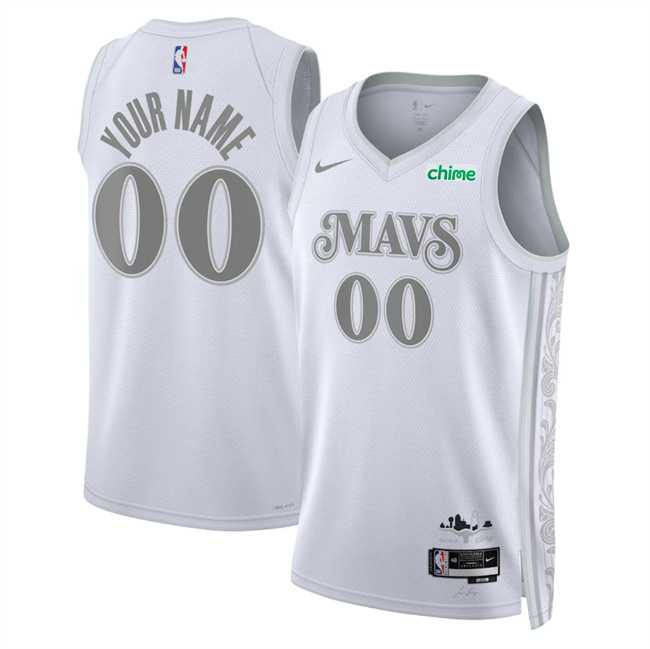 Men's Dallas Mavericks Active Player Custom White 2024-25 City Edition Stitched Basketball Jersey,We sell and wholesale Men's Dallas Mavericks Active Player Custom White 2024-25 City Edition Stitched Basketball Jersey on line form chian!